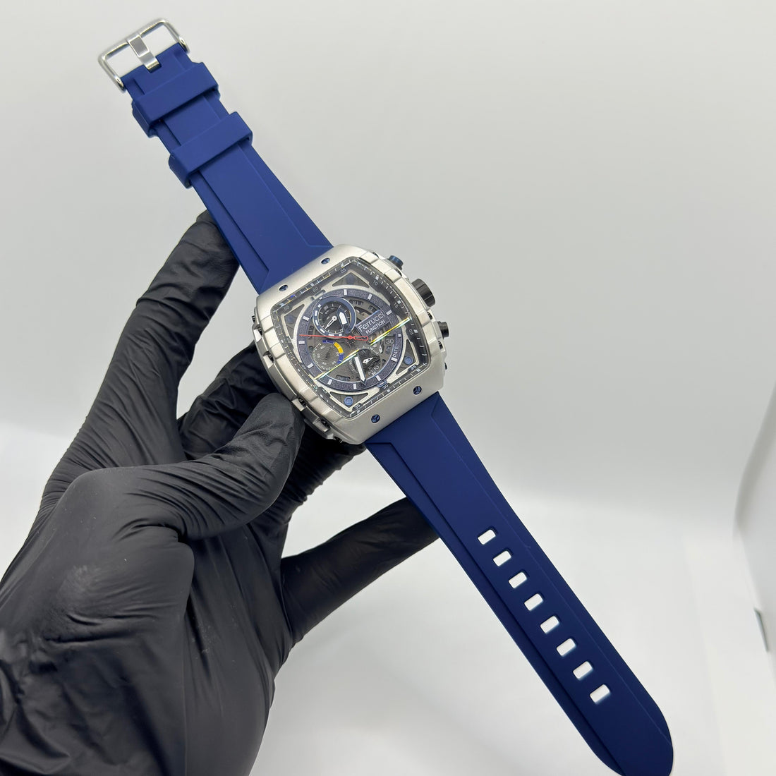 Ferrucci Stop watch blue strap  with 1 year warranty